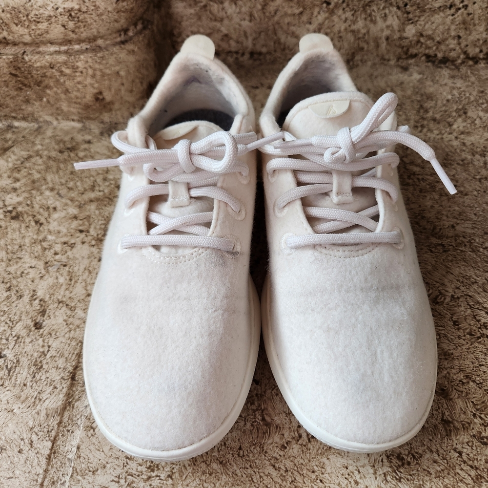 All Birds Wool Runners Natural White Cream Sole Women's Size 8
